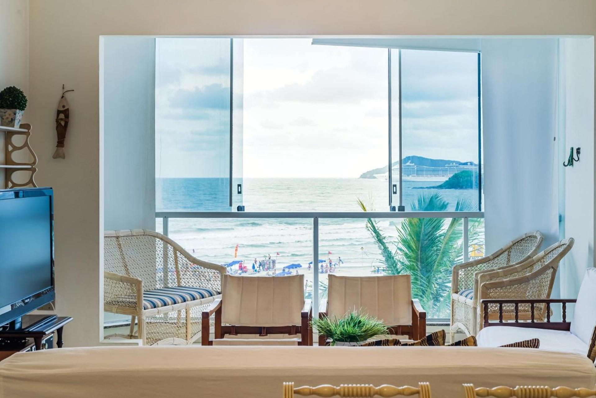 Apto Pe Na Areia Com Linda Vista Frente Mar Cel403 Apartment Balneario Camboriu Exterior photo